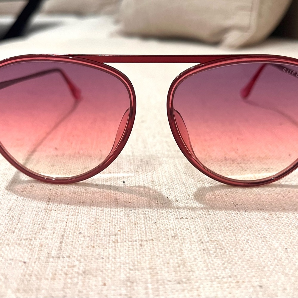 Retrosuperfuture Pink Gradient Aviator Sunglasses - image 1